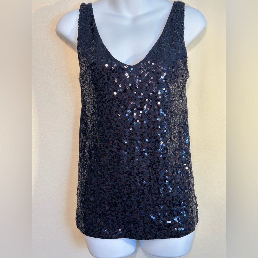 Women’s J.Crew Blue Sequins Tank Top